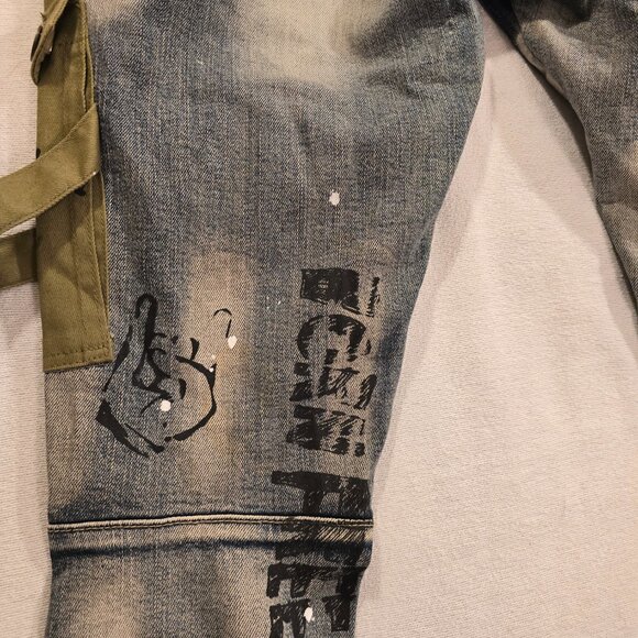 Smoke Rise Cargo Fashion Denim Streetwear Street Ware Wear Mens Jeans Doodle Uti - Picture 11 of 16